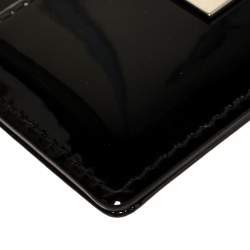 Pre Owned محفظة بطاقات ديور تيرن مي ديور جلد أسود لامع