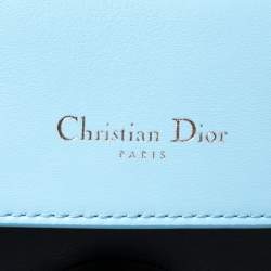Pre Owned Dior Navy Blue Leather Small Be Dior Flap Top Handle Bag