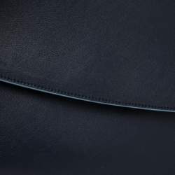 Pre Owned Dior Navy Blue Leather Small Be Dior Flap Top Handle Bag