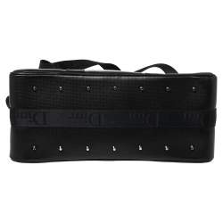 Pre Owned Dior Black Leather Crytal Hook Bowling Bag