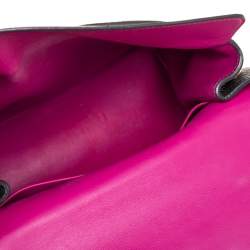 Pre Owned Dior Black Leather Small Be Dior Flap Top Handle Bag