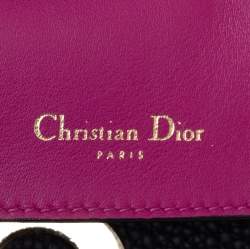 Pre Owned Dior Black Leather Small Be Dior Flap Top Handle Bag