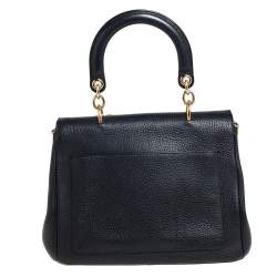 Pre Owned Dior Black Leather Small Be Dior Flap Top Handle Bag