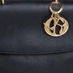 Pre Owned Dior Black Leather Small Be Dior Flap Top Handle Bag