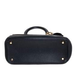 Pre Owned Dior Black Leather Small Be Dior Flap Top Handle Bag