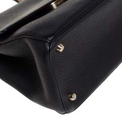 Pre Owned Dior Black Leather Small Be Dior Flap Top Handle Bag