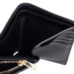 مملوكة مسبقًا Dior Black Leather Diorama Compact Wallet