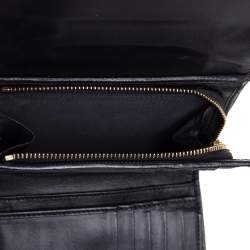 مملوكة مسبقًا Dior Black Leather Diorama Compact Wallet