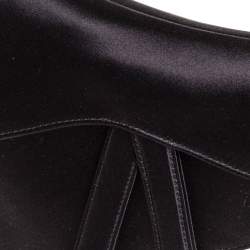 Pre Owned Dior Black Satin Mini Saddle Shoulder Bag