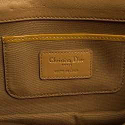 Pre Owned حقيبة كلتش ديور ليدي ديور جلد كاناج بيج لامع بسلسلة