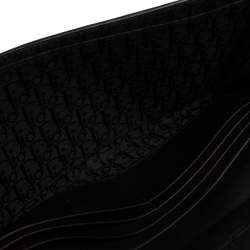 مملوكة مسبقًا Dior Black/White Calf Hair and Leather Jazz Club Wristlet Clutch