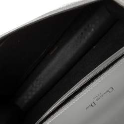 مملوكة مسبقًا Dior Grey Crackled Patent Leather Medium Diorama Shoulder Bag