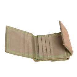 Pre Owned Dior Beige/Cream Calf Hair and Patent Leather Trifold Wallet