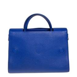 Dior Blue Pebbled Leather Medium Diorever Tote 