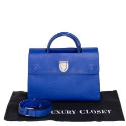 Dior Blue Pebbled Leather Medium Diorever Tote 