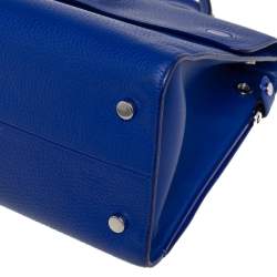 Dior Blue Pebbled Leather Medium Diorever Tote 