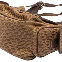 Pre Owned Dior Beige/Brown Diorissimo Canvas Multi Pocket Shoulder Bag