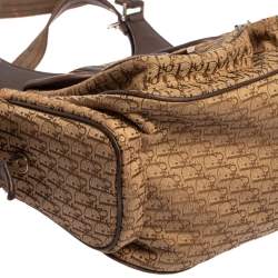 Pre Owned Dior Beige/Brown Diorissimo Canvas Multi Pocket Shoulder Bag
