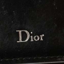 Dior Black Leather Trifold Compact Wallet