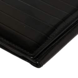 Dior Black Leather Trifold Compact Wallet