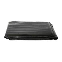 Dior Black Leather Trifold Compact Wallet