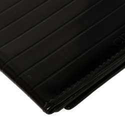 Dior Black Leather Trifold Compact Wallet