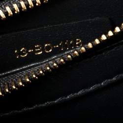 Pre Owned Dior Metallic Gold Micro Cannage Patent Leather Small Diorama Shoulder Bag