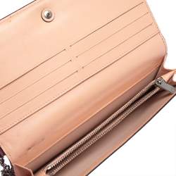 Pre Owned Dior Plum Leather Voyager Bifold Continental Wallet