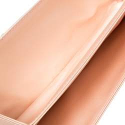 مملوكة مسبقًا Dior Beige Satin and Patent Leather D'Trick Clutch