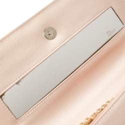 مملوكة مسبقًا Dior Beige Satin and Patent Leather D'Trick Clutch