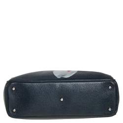 Pre Owned Dior Teal Green Flower Print Leather Large Diorissimo Shopper Tote