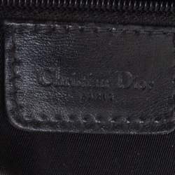 Pre Owned Dior Black Oblique Canvas Saddle Bag