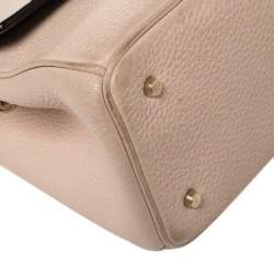 Pre Owned Dior Powder Pink Leather Mini Be Dior Top Handle Bag
