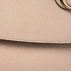 Pre Owned Dior Powder Pink Leather Mini Be Dior Top Handle Bag