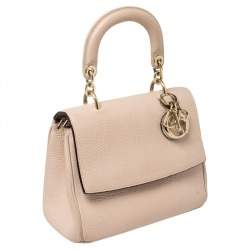 Pre Owned Dior Powder Pink Leather Mini Be Dior Top Handle Bag