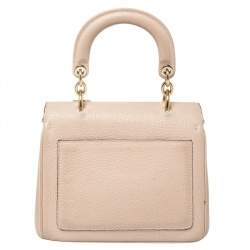 Pre Owned Dior Powder Pink Leather Mini Be Dior Top Handle Bag