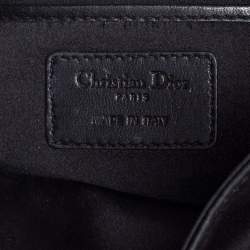 مملوكة مسبقًا Dior Black Satin Crystal Embellished Clutch
