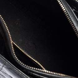 Pre Owned Dior Black Cannage Quilted Patent Leather Medium Lady Dior Tote