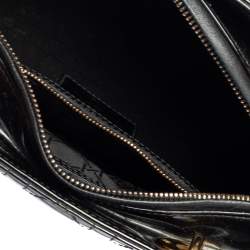Pre Owned Dior Black Cannage Quilted Patent Leather Medium Lady Dior Tote