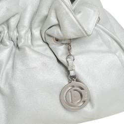 Pre Owned حقيبة ديور لو ترينت جلد نوبوك لامعة فضي