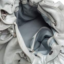 Pre Owned حقيبة ديور لو ترينت جلد نوبوك لامعة فضي