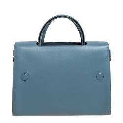 Pre Owned حقيبة يد ديور ديوريفر متوسطة جلد أزرق