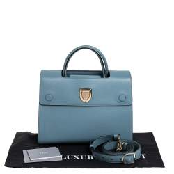 Pre Owned حقيبة يد ديور ديوريفر متوسطة جلد أزرق