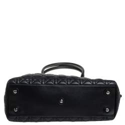 Pre Owned Dior Black Cannage Leather Chri Chri Tote