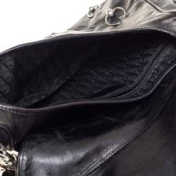 Pre Owned Dior Black Leather Saddle Piercing Bag