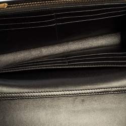 مملوكة مسبقًا Dior Metallic Grey Leather J'adior Croisiere Wallet on chain