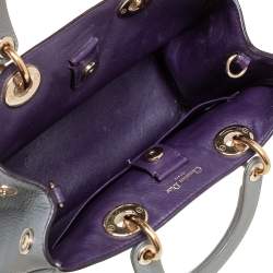 Pre Owned حقيبة يد ديور ميني ديوريسيمو جلد محبب رصاصي 