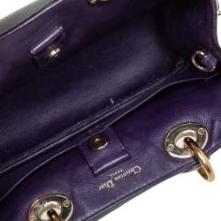 Pre Owned حقيبة يد ديور ميني ديوريسيمو جلد محبب رصاصي 