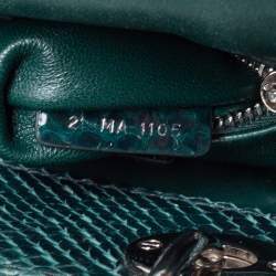Pre Owned Dior Green Python Mini Chain Lady Dior Tote