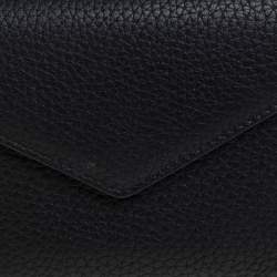 Pre Owned Dior Black Leather Diorissimo Envelope Wallet